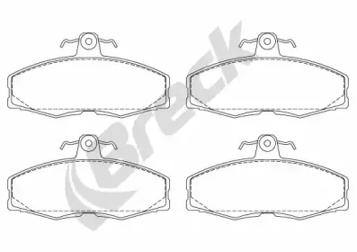 Комплект тормозных колодок, дисковый тормоз BRECK купить